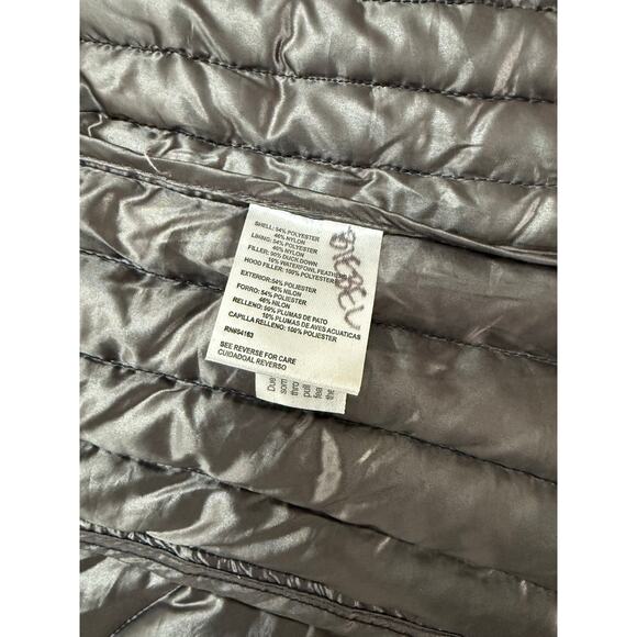 Andrew Marc Jacket Womens Small Blue Premium Down Quilted Puffer Packable Hooded - Picture 7 of 9